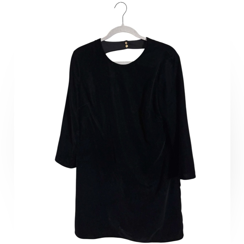 & Other Stories Black Velvet Shift‎ Dress Size EU 42 Medium